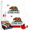 G128 2 PACK: California 4x6 Ft Double Sided Embroidered 210D Indoor/Outdoor, Brass Grommets, Heavy Duty Polyester, 3-ply